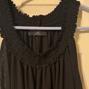 Lane Bryant Black Smocked Halter Top
